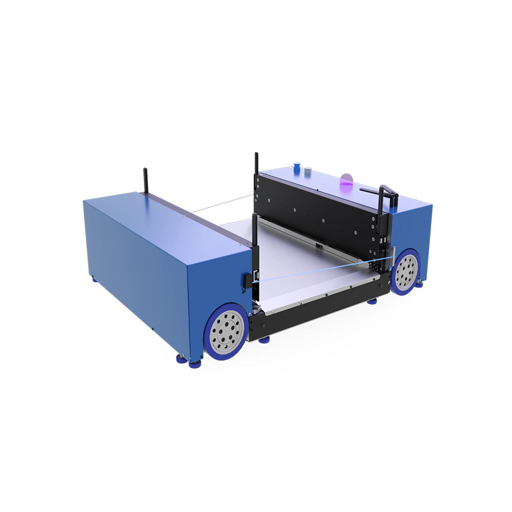 Material box four-way shuttle car